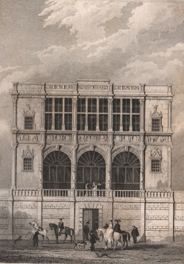 PARIS. Maison de François I. Champs Elysées. BICKNELL 1845 old antique print